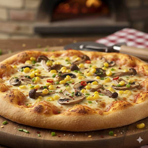 Cheese Corn & Mushroom Pizza