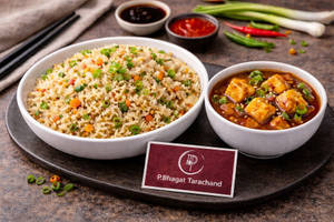 Fried Rice & Paneer Chilly Gravy