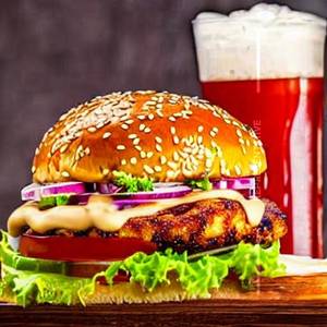 Grill Juicy Chicken Burger