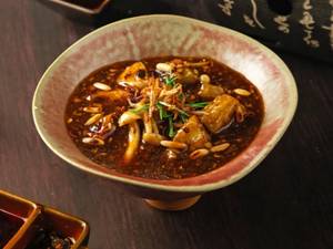 Glazed Egg Plant Blackbean Saue
