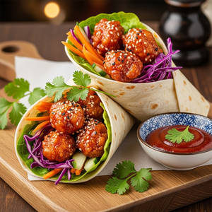 Korean Chicken Wraps