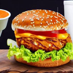 Grill Chicken Bbq Double Patty Burger
