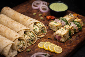 Afghani Paneer Roomali Roll