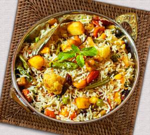 Matar Paneer Basmati Pulao