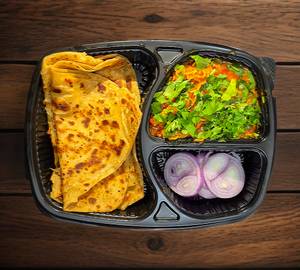 Sev Tamatar Sabji With 3 Paratha