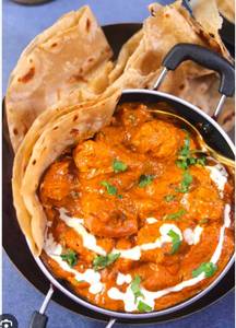 Kadhai Chicken 4  Roti Thali