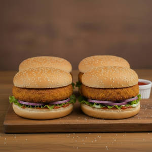 Aloo Tikki Burger (4 Burgers)