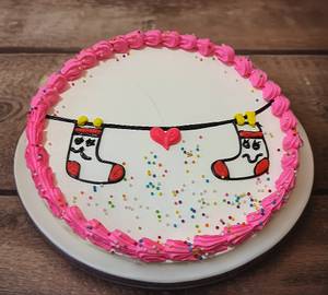 Colour Full Strawberry Design Cake