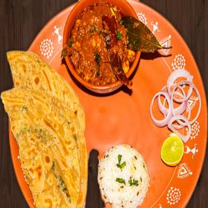 Mutton Bhuna [2 Pieces] With 2 Sattu Paratha