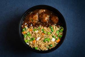 Fried Rice + Manchurian Gravy