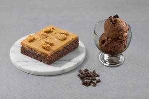Double Scoop True Ice Cream + Choice Of Brownie
