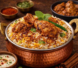 *hyderabadi Chicken Dum Biryani*