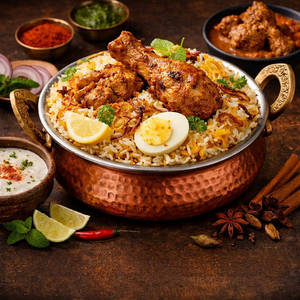 *special Chicken Dum Biryani*.