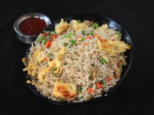 Schezwan egg fried rice