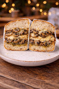 Mushroom And Cheese Grilled Cheese Sandwich