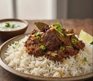 Rice With Beef Bhuna (1 Piece)