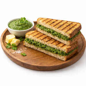 Grilled Green Chutney Toast