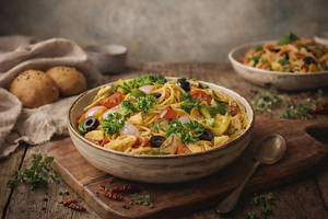 One Pot BBQ Chicken Spaghetti