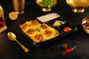 Mushroom Hyderabadi Biryani Thali