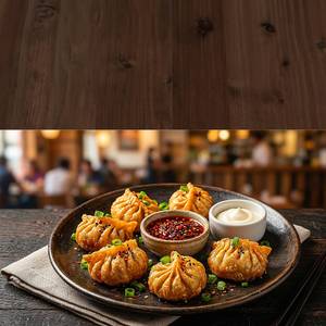 Fried Chicken Momos - 8 Pcs