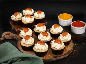 Holi Special Jamun Cupcakes