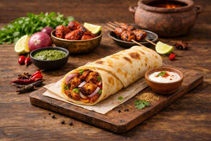 Tandoori Masala Chaap Kathi Roll