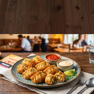 Fried Chinese Veg Momos - 8 Pcs