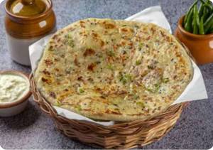 Aloo Paneer Pyaj Paratha .