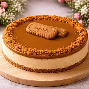 Lotus Biscoff Baked Cheese Cake (half Kg) (100% Eggless)
