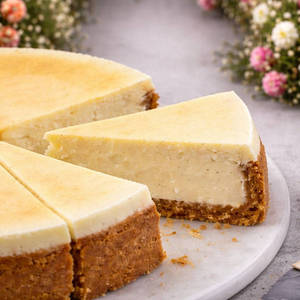 New York Baked Cheesecake Slice