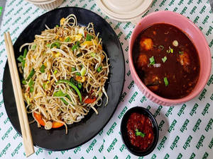 Prawns Manchurian Noodles