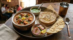 Paneer Tikka Masala with Laccha Paratha