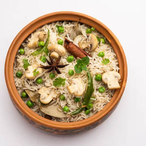 Mushroom biryani