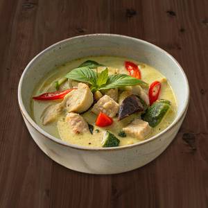 Thai Curry Green With Steam Rice