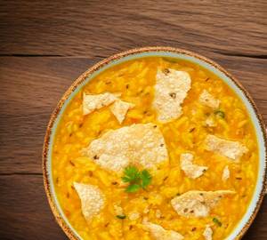Dal khichadi with 1 papad