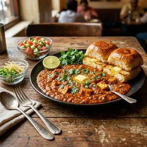 Jain Butter Pav Bhaji