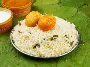 Bagara Egg Biryani ( Deep Fried Eggs 2)