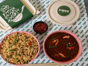 Prawns Manchurian Fried Rice
