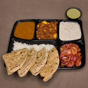 Paneer Bhurji & Yellow Dal Tadka Thali