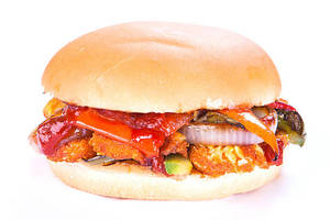 Chili paneer burger