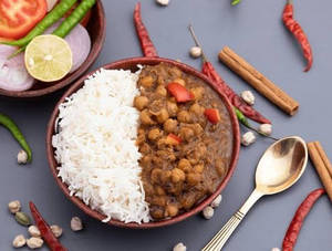 Steam Rice With Chole (500ml)