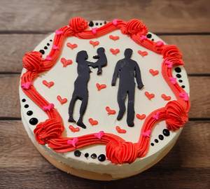 Colour Full Family Design Chocolate Mousse Cake