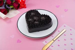 Heart-shaped Chocolate Truffle Cake (500gm) (Eggless)