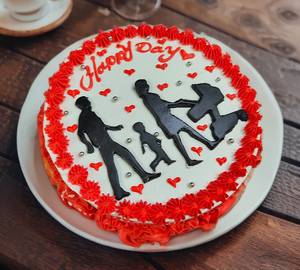Lovely Family Theme Black Currant Design Cake