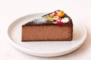 Burnt Chocolate Basque Cheese Cake Slice