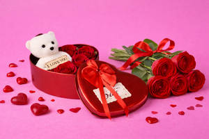 Valentine’s Teddy & Rose Combo