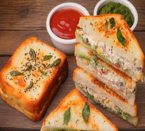 Dahi tadka sandwich