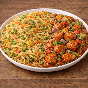 Veg Chowmein [h] + Veg Chilly [h]