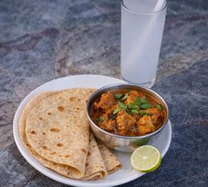 Chapathi With Chicken Curry + Lime Juice