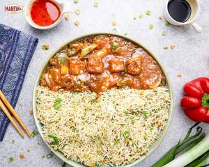 Chilli Paneer With Fried Rice